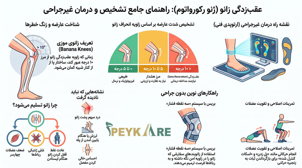 اینفوگرافیک عقب زدگی زانو